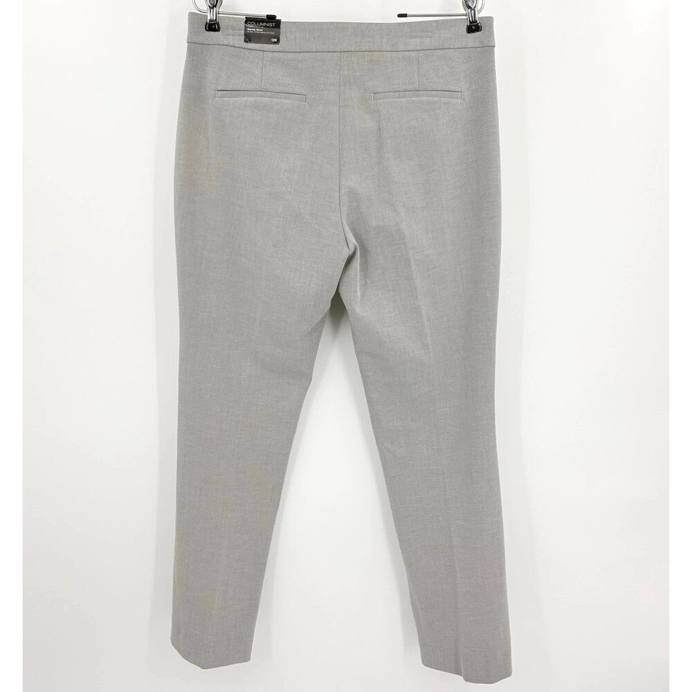 Express Columnist Pants 12 Gray Barely Boot Professional Office Work Preppy Chic - Picture 3 of 9